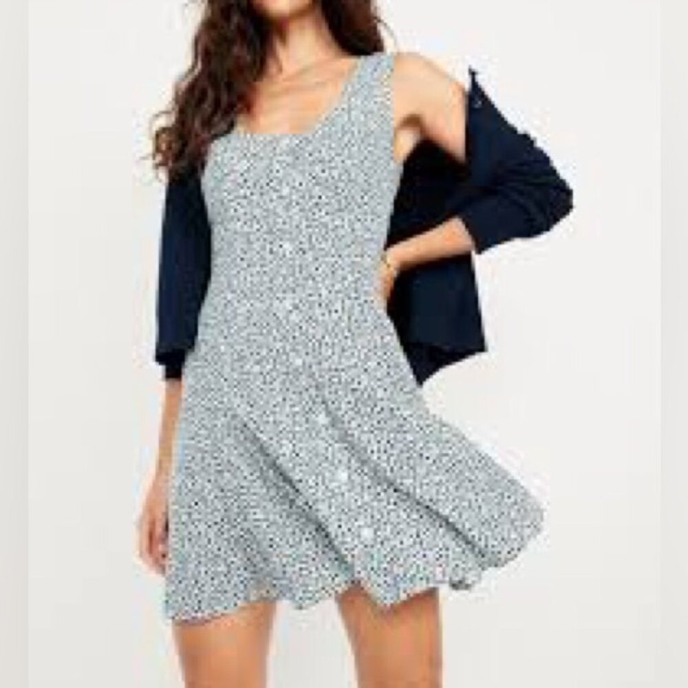 Old Navy Ditsy Floral 90’s Style Fit and Flare Mini Dress NWOT Sz XL